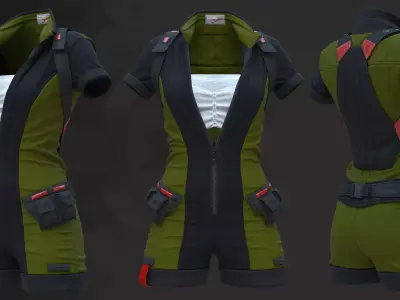 Sci-Fi Fantasy Wear 04 Female - 69 Marvelous Designer and Clo3D 3D model