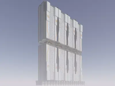 Sci-fi Mega Block 002 v3 3D model