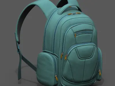 Backpack Camping Generic military combat soldier armor scifi  Low-poly 3D model