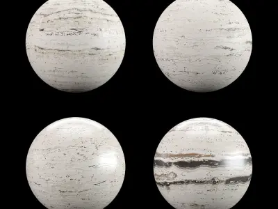 Travertine Vein Cut Stone Texture PBR Vray Corona Blender Texture