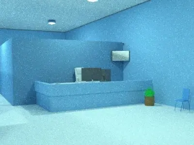 Modern Dental Clinic 3D Model Low-poly 3D model