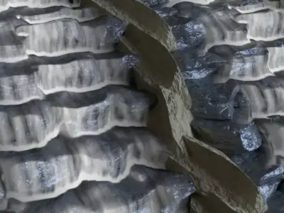 rocky river stream 3D model