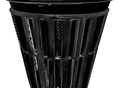 Realistic Metal Mesh Waste Bin Low-poly 3D model