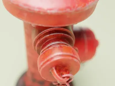 Aged Hydrant Low-poly 3D model