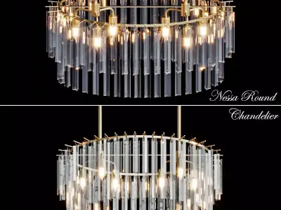 Nessa Round Chandelier 1 3D model