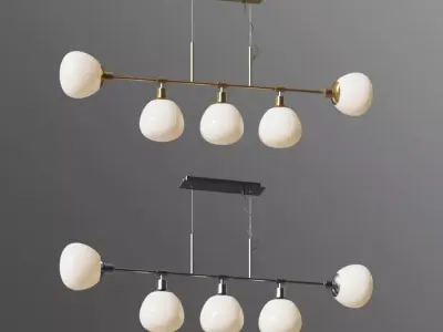 Suspension of Erich MOD221 PL 05 G Gold Chrome 3D model
