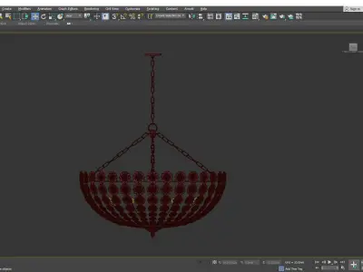 Floral Park Chandelier Low-poly 3D model