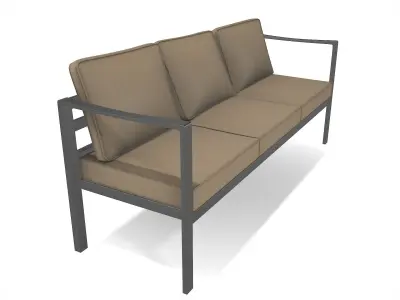 out bench sling fabric 016 Low-poly 3D model