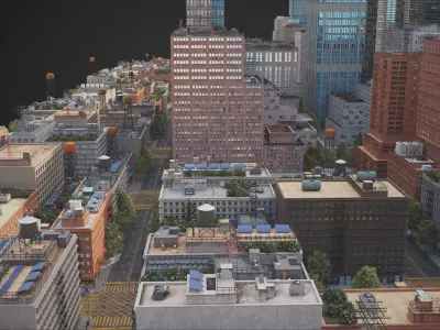 Realistic City S5 MAYA Low-poly 3D model