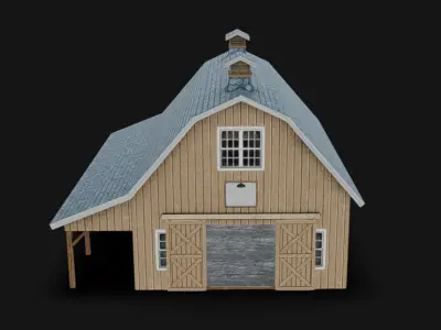 Barn 09 Low-poly 3D model