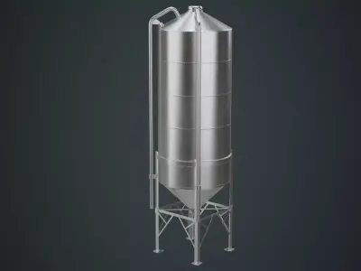 Silo 2B Low-poly 3D model