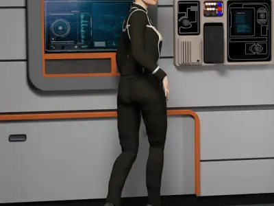 Army Of Light Uniform for La Femme 2 for Poser 3D model