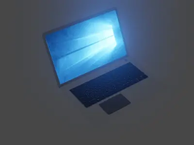 Notebook windows laptop 3D model