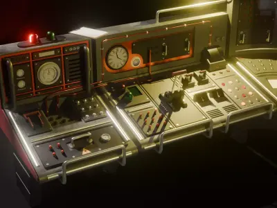 Control Room and Panel Components 3D model