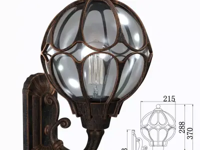 Street Light Maytoni O024WL-01G 3D model