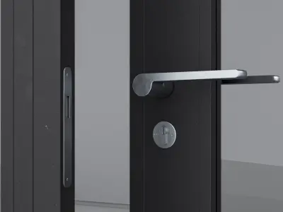 Aluminium door 180 3D model