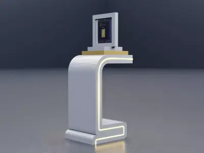 Jewellery Single Display Stand Low-poly 3D model