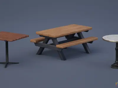Stylized Patio Pack 3D model
