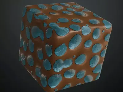 Vein Brass Metallic Decor PBR Seamless Texture