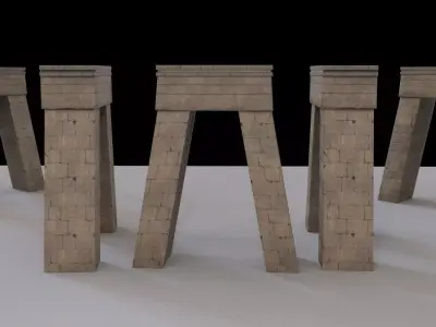 Ancient Gate pharoh 3d model Low-poly 3D model