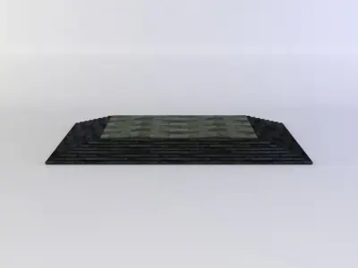 Floor platform up Low-poly 3D model