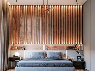 Bedroom Interior Scene 01 3D model