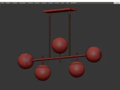 HARMONY GLOBES ISLAND CHANDELIER Low-poly 3D model