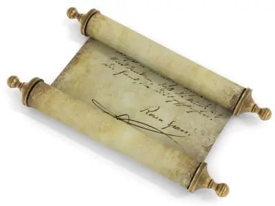 Ancient Scroll 2 3D model