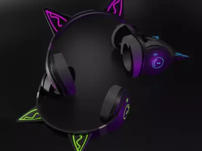 Headset Free low-poly 3D model