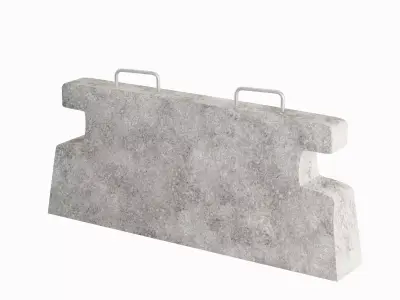Stone Barrier 01 Low-poly 3D model