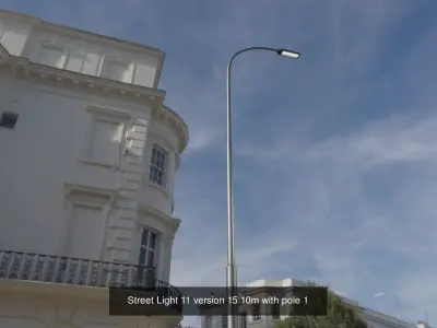 Street Light 11 with pole 1 3D Model Pack