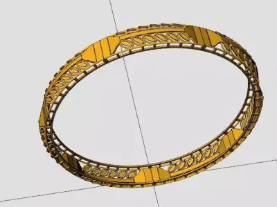1265 Panel-Link Lattice Bangle 8gm 3D print model