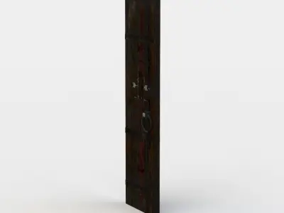 Entrance left door Low-poly 3D model