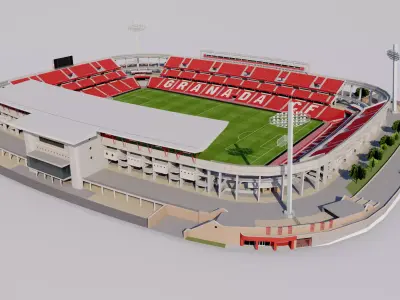 Nuevo Estadio de Los Carmenes - Granada Spain 3D model