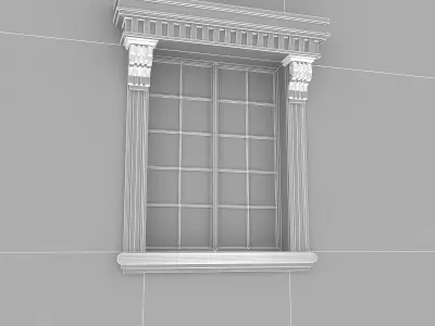 Window Frame 06 Low-poly 3D model