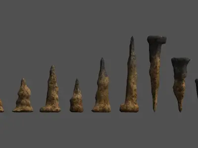 Stalagmite Set - Web 3D model