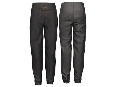 Sci-Fi Suit Jacket Pants Boots Outfit Low-poly 3D model