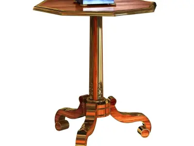 neoclassical lamp on classic side table 3D model