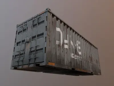 Storage Containter Low-poly 3D model