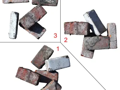 Ultra realistic Old Brick Scan 8k HD Low-poly 3D model order