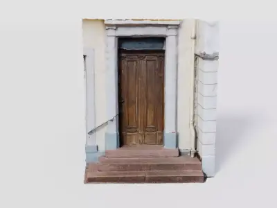 Old door and stairs 3D model