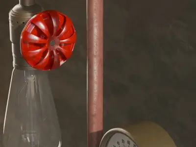 Steam Lamp 3D model