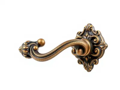 Baroque Style Ornate Door Handle model pack Low-poly 3D model