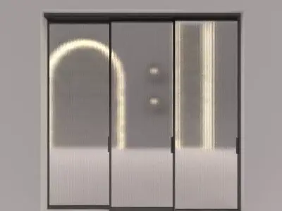 Interior door 3D model 4