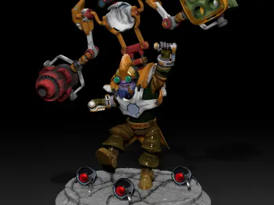 Customized tinker skin Low-poly 3D model