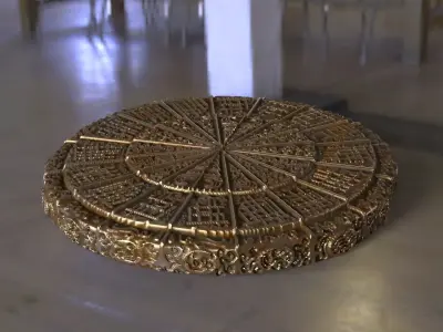 Sci-Fi Wheel of fortune model stand 3D model