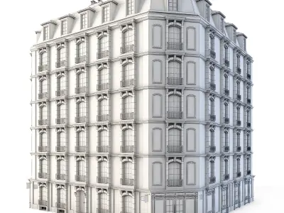 Tenement Building Low-poly 3D model