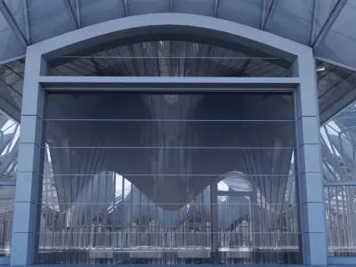 Futuristic Architectural Interior Structure 3D model