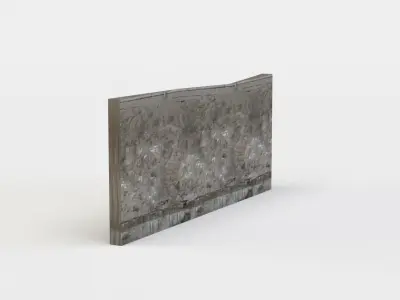 Wall fragment Low-poly 3D model