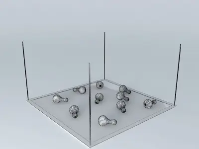 Luminaria Corten Steel - Spare Lamps - Pending Free 3D model